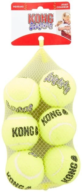 KONG SqueakAir Balls Packs Dog Toy, Medium, 6 count 7 KONG SqueakAir Balls Packs Dog Toy, Medium, 6 count - Image 5
