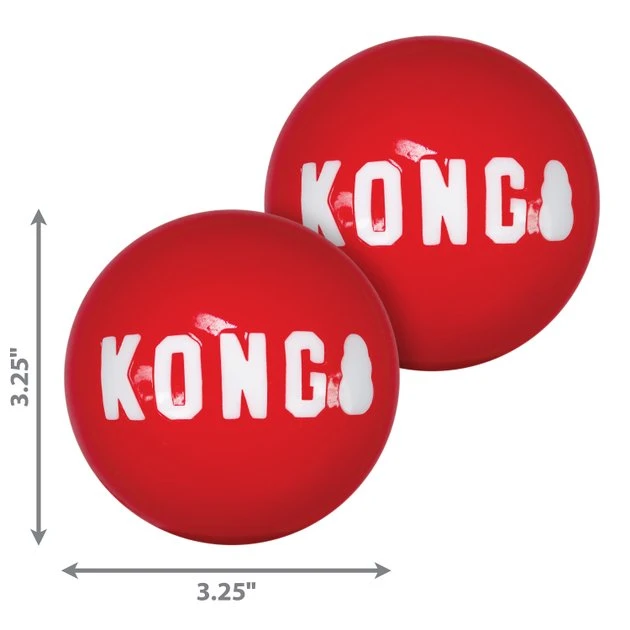 KONG Signature Balls Dog Toy, 2-pack 4 KONG Signature Balls Dog Toy, 2-pack - Image 2
