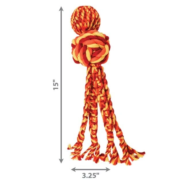 KONG Wubba Weaves with Rope Dog Toy, Color Varies 4 KONG Wubba Weaves with Rope Dog Toy, Color Varies - Image 2