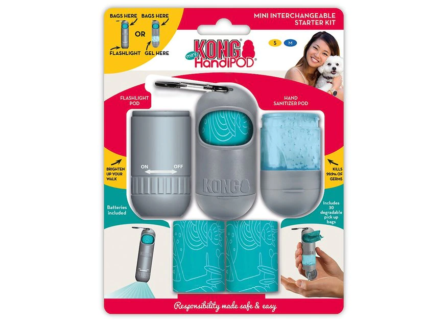 KONG HandiPOD Interchangeable Starter Kit Dog Poop Bag Dispenser 3 KONG HandiPOD Interchangeable Starter Kit Dog Poop Bag Dispenser