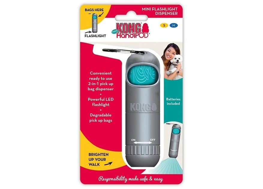 KONG HandiPOD Flashlight & Dog Poop Bag Dispenser 3 KONG HandiPOD Flashlight & Dog Poop Bag Dispenser
