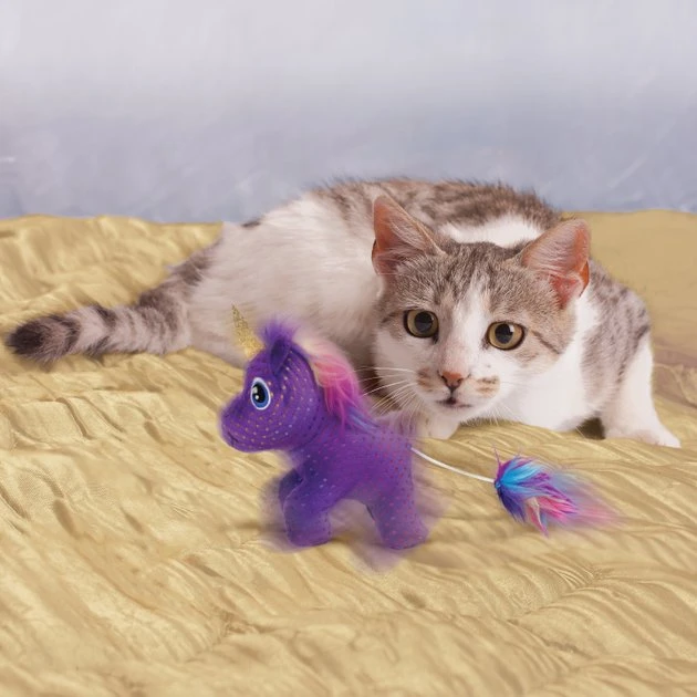 KONG Enchanted Buzzy Unicorn Cat Toy 5 KONG Enchanted Buzzy Unicorn Cat Toy - Image 3