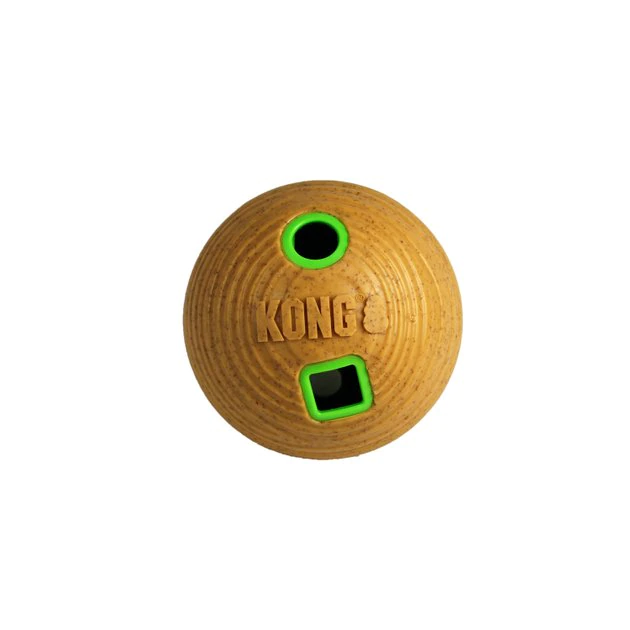 KONG Bamboo Feeder Ball Dog Toy 3 KONG Bamboo Feeder Ball Dog Toy