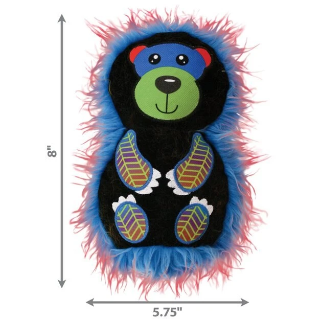 KONG Roughskinz Suedez Bear Squeaky Dog Toy 4 KONG Roughskinz Suedez Bear Squeaky Dog Toy - Image 2