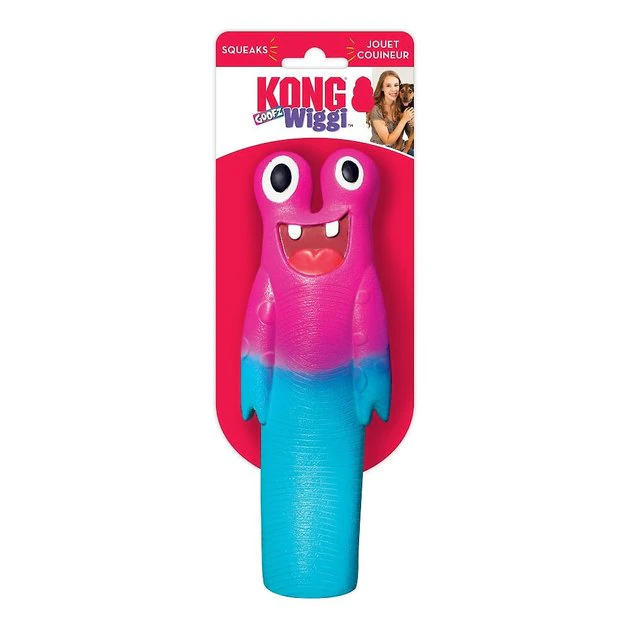 KONG Wiggi Goofz Squeaky Dog Toy, Character Varies 3 KONG Wiggi Goofz Squeaky Dog Toy, Character Varies