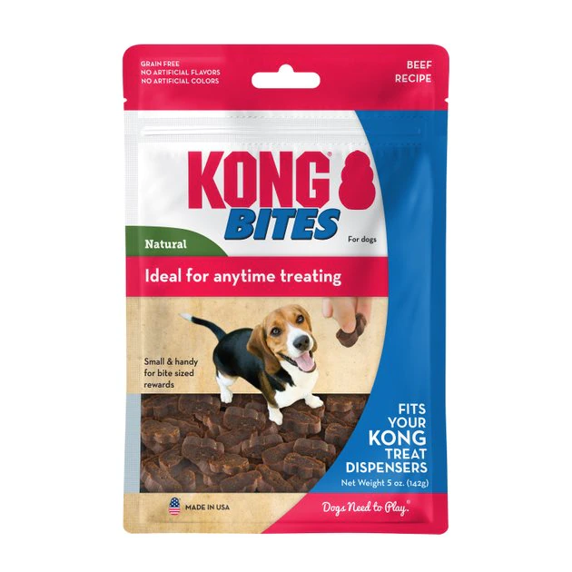 KONG Bites Beef Dog Treats, 5-oz pouch 3 KONG Bites Beef Dog Treats, 5-oz pouch