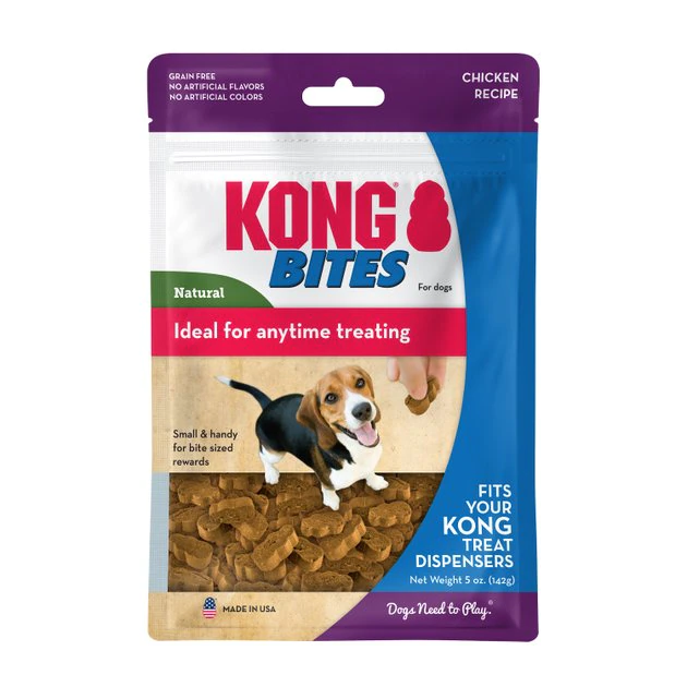 KONG Bites Chicken Dog Treats, 5-oz pouch 3 KONG Bites Chicken Dog Treats, 5-oz pouch