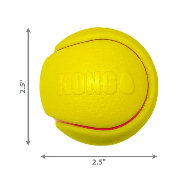 KONG Squeezz Tennis Double Assorted Dog Toy, Color Varies 4 KONG Squeezz Tennis Double Assorted Dog Toy, Color Varies - Image 2