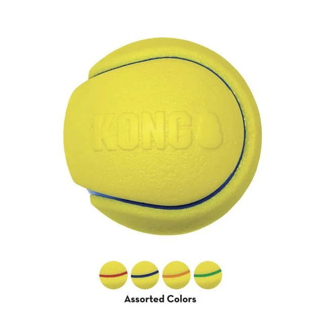 KONG Squeezz Tennis Double Assorted Dog Toy, Color Varies 7 KONG Squeezz Tennis Double Assorted Dog Toy, Color Varies - Image 5
