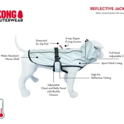 KONG Reflective Dog Jacket, Silver 13 KONG Reflective Dog Jacket, Silver -KONG Toys Shop 252603 PT8. SY630 V1622125402