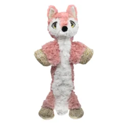 KONG Low Stuff Flopzie Fox Squeaky Plush Dog Toy, Medium