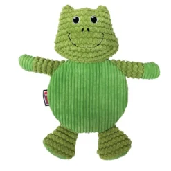 KONG Low Stuff Crackle Tummiez Frog Squeaky Plush Dog Toy, Large