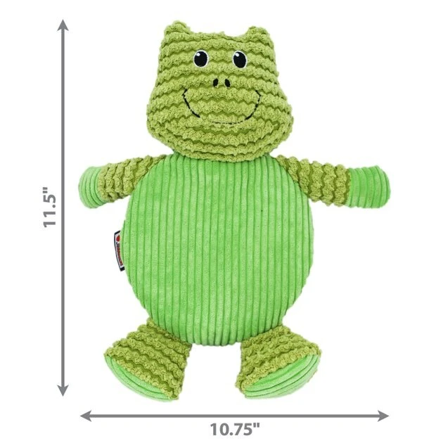 KONG Low Stuff Crackle Tummiez Frog Squeaky Plush Dog Toy, Large 4 KONG Low Stuff Crackle Tummiez Frog Squeaky Plush Dog Toy, Large - Image 2