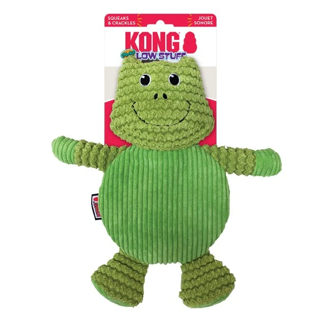 KONG Low Stuff Crackle Tummiez Frog Squeaky Plush Dog Toy, Large 6 KONG Low Stuff Crackle Tummiez Frog Squeaky Plush Dog Toy, Large - Image 4