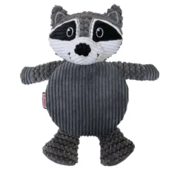 KONG Low Stuff Crackle Tummiez Raccoon Squeaky Plush Dog Toy, Large