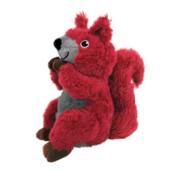 KONG Shakers Passports Red Squirrel Squeaky Plush Dog Toy, Medium