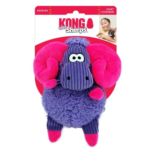 KONG Sherps Floofs Big Horn Dog Toy 6 KONG Sherps Floofs Big Horn Dog Toy - Image 4