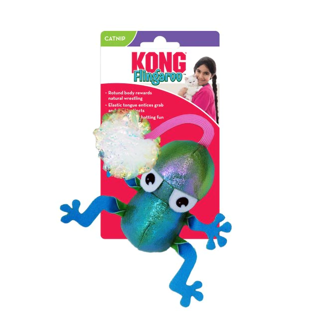 KONG Flingaroo Frog Cat Toy 6 KONG Flingaroo Frog Cat Toy - Image 4