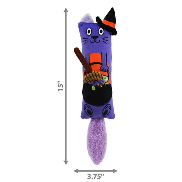 KONG Kickeroo 2-in-1 Witch Plush Cat Toy with Catnip 4 KONG Kickeroo 2-in-1 Witch Plush Cat Toy with Catnip - Image 2
