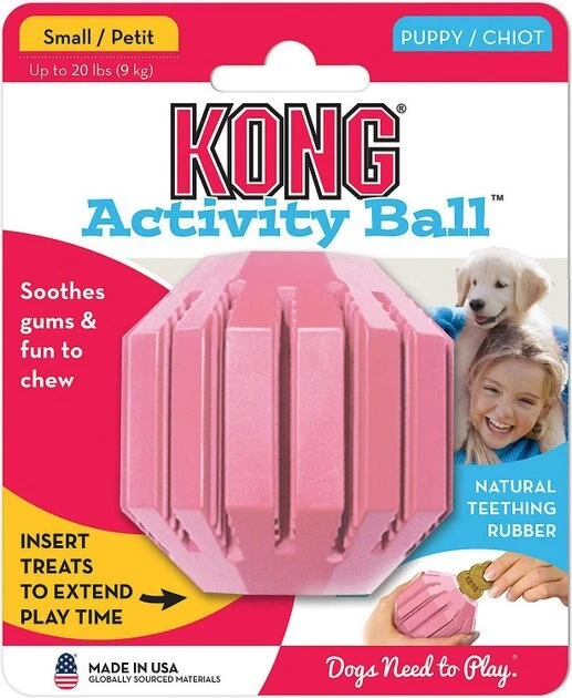 KONG Puppy Activity Ball Dog Toy, Color Varies, Small + KONG Stuff'N Puppy Ziggies Dog Treats, Small, 12 count 4 KONG Puppy Activity Ball Dog Toy, Color Varies, Small + KONG Stuff'N Puppy Ziggies Dog Treats, Small, 12 count - Image 2