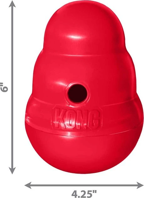 KONG||Wellness KONG Wobbler Dog Toy, Small + Wellness Soft Puppy Bites Lamb & Salmon Recipe Grain-Free Dog Treats, 3-oz pouch 6 KONG||Wellness KONG Wobbler Dog Toy, Small + Wellness Soft Puppy Bites Lamb & Salmon Recipe Grain-Free Dog Treats, 3-oz pouch - Image 4