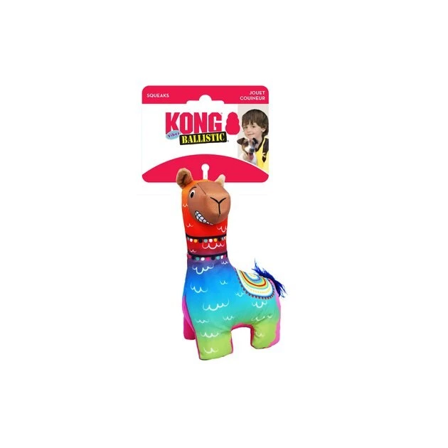 KONG Ballistic Vibez Llamas Squeaky Plush Dog Toy 6 KONG Ballistic Vibez Llamas Squeaky Plush Dog Toy - Image 4