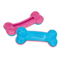KONG ChewStix Puppy Curve Bone, Pink/Blue