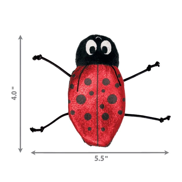 KONG Refillables Ladybug Cat Toy, Red/Black 4 KONG Refillables Ladybug Cat Toy, Red/Black - Image 2