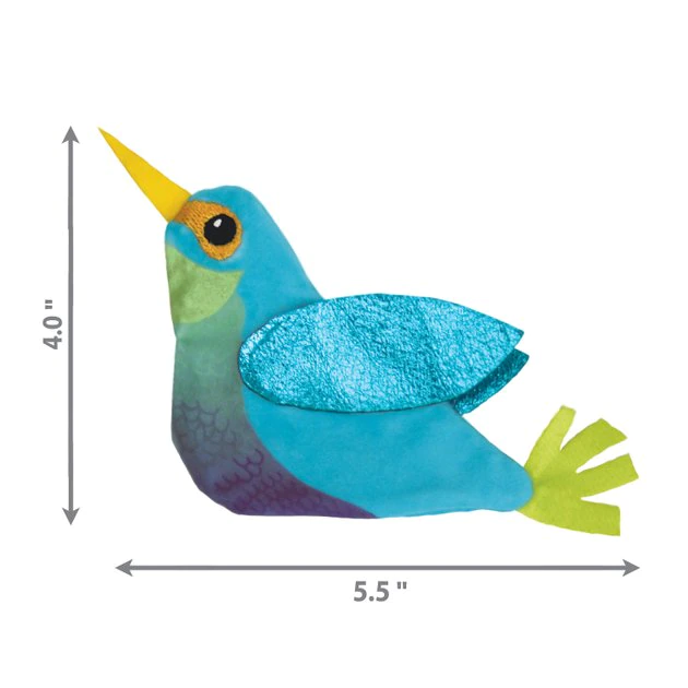 KONG Refillables Hummingbird Cat Toy, Blue 4 KONG Refillables Hummingbird Cat Toy, Blue - Image 2