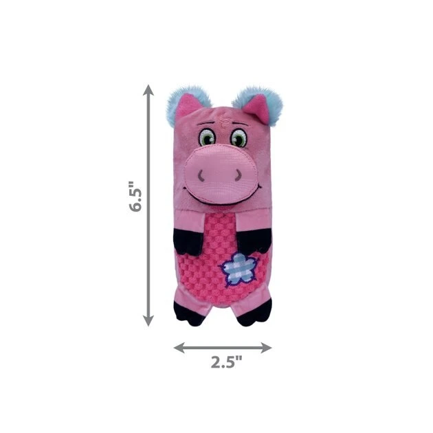 KONG Huggz Farmz Pig Squeaky Plush Dog Toy 4 KONG Huggz Farmz Pig Squeaky Plush Dog Toy - Image 2