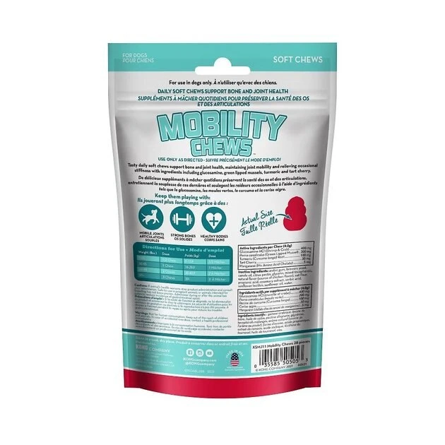 KONG Mobility Soft & Chewy Dog Supplement 5 KONG Mobility Soft & Chewy Dog Supplement - Image 3