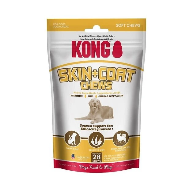 KONG Skin & Coat Soft & Chewy Dog Treats 3 KONG Skin & Coat Soft & Chewy Dog Treats