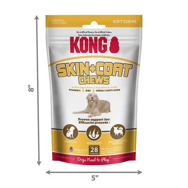 KONG Skin & Coat Soft & Chewy Dog Treats 8 KONG Skin & Coat Soft & Chewy Dog Treats - Image 6