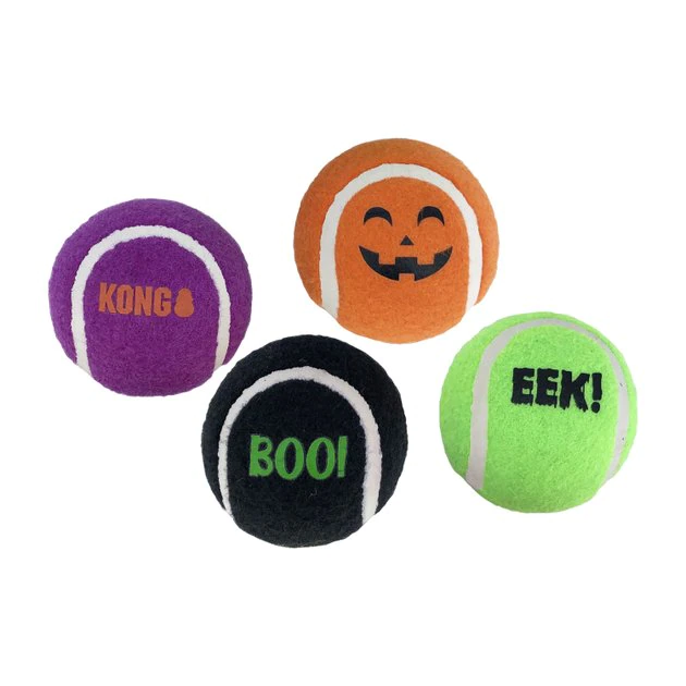 KONG Halloween Sport Balls Dog Toy, 3 count 3 KONG Halloween Sport Balls Dog Toy, 3 count