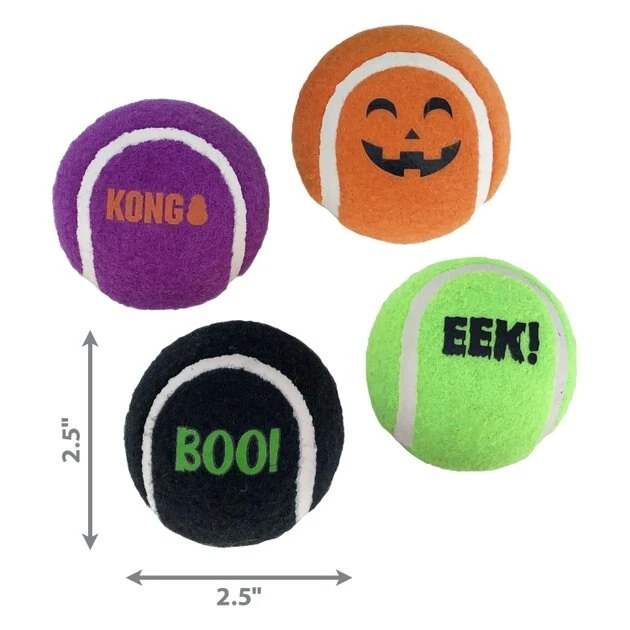 KONG Halloween Sport Balls Dog Toy, 3 count 4 KONG Halloween Sport Balls Dog Toy, 3 count - Image 2