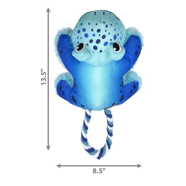 KONG Cozie Tuggz Frog Dog Toy 4 KONG Cozie Tuggz Frog Dog Toy - Image 2