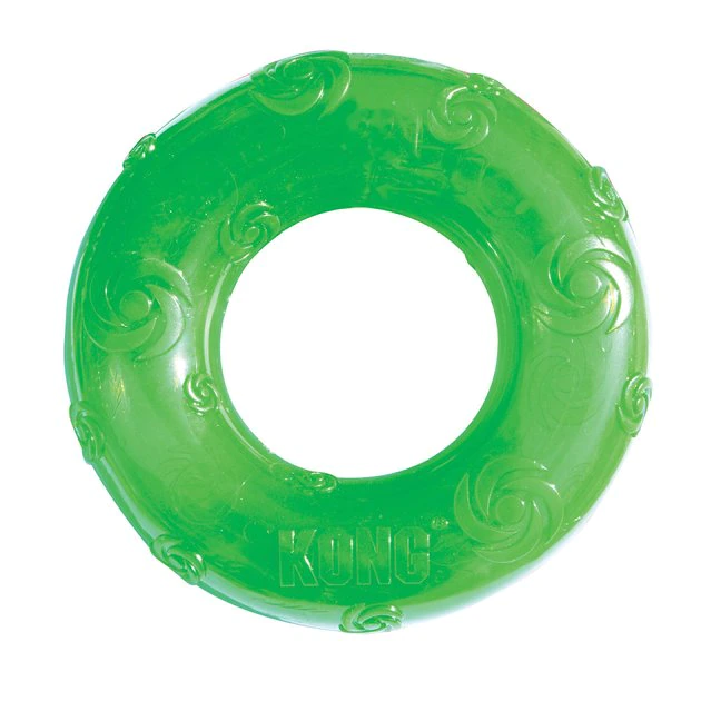 KONG Squeezz Ring Dog Toy, Color Varies 3 KONG Squeezz Ring Dog Toy, Color Varies