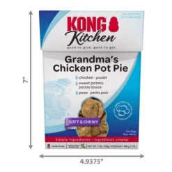 KONG Kitchen Grandma's Grain-Free Chicken Pot Pie Chewy Dog Treats, 7-oz box -KONG Toys Shop 534998 PT3. SY630 V1657658789