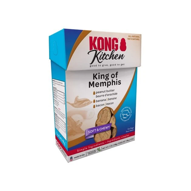 KONG Kitchen King of Memphis Grain-Free Bacon & Peanut Butter Chewy Dog Treats, 7-oz box 6 KONG Kitchen King of Memphis Grain-Free Bacon & Peanut Butter Chewy Dog Treats, 7-oz box - Image 4
