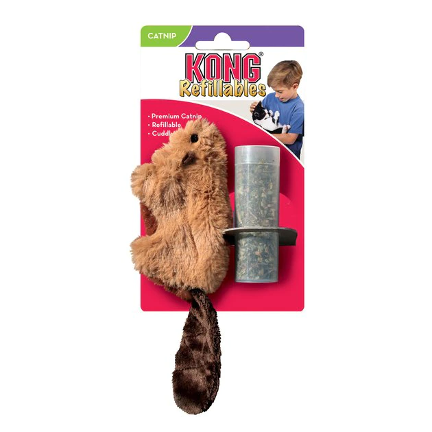 KONG Refillable Beaver Catnip Cat Toy 4 KONG Refillable Beaver Catnip Cat Toy - Image 2
