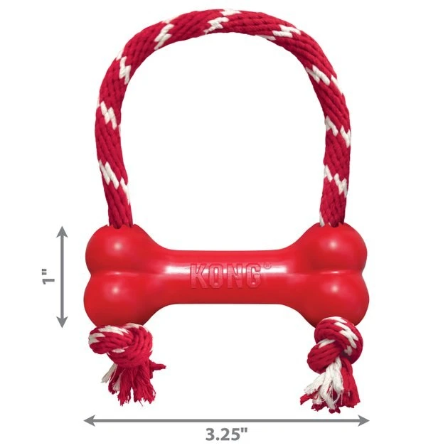 KONG Goodie Bone with Rope Dog Toy 4 KONG Goodie Bone with Rope Dog Toy - Image 2