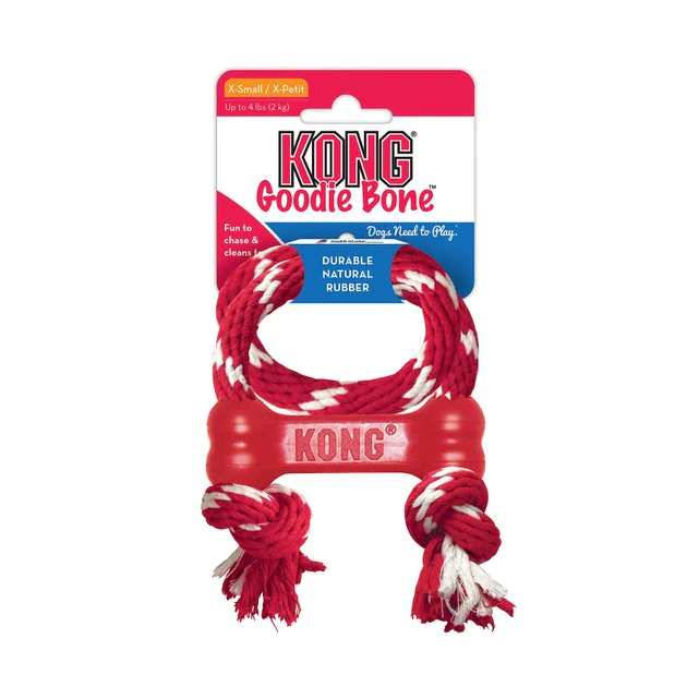 KONG Goodie Bone with Rope Dog Toy 6 KONG Goodie Bone with Rope Dog Toy - Image 4