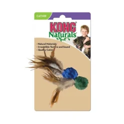 KONG Naturals Crinkle Ball with Feathers Cat Toy, Color Varies -KONG Toys Shop 62878 PT3. SY630 V1603154783