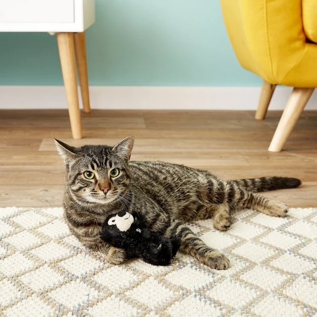 KONG Softies Patchwork Bear Cat Toy, Color Varies 9 KONG Softies Patchwork Bear Cat Toy, Color Varies - Image 7