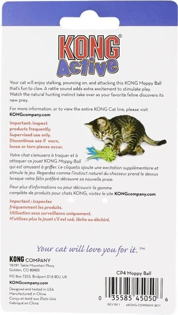 KONG Moppy Ball Cat Toy, Color Varies 7 KONG Moppy Ball Cat Toy, Color Varies - Image 5