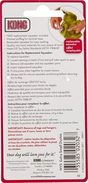 KONG Plush Duck Dog Toy 7 KONG Plush Duck Dog Toy - Image 5