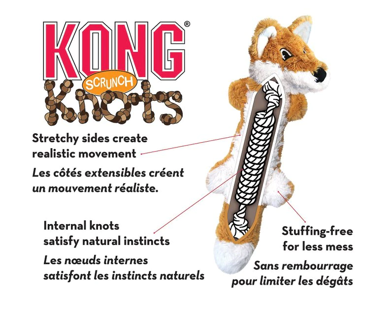 KONG Scrunch Knots Squirrel Dog Toy 6 KONG Scrunch Knots Squirrel Dog Toy - Image 4