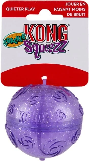 KONG Squeezz Crackle Ball for Dogs, Color Varies 8 KONG Squeezz Crackle Ball for Dogs, Color Varies - Image 6