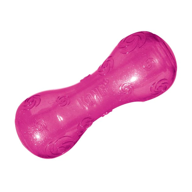 KONG Squeezz Crackle Dumbbell for Dogs, Color Varies 3 KONG Squeezz Crackle Dumbbell for Dogs, Color Varies