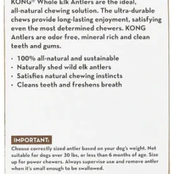 KONG Wild Whole Elk Antler Dog Chew 15 KONG Wild Whole Elk Antler Dog Chew -KONG Toys Shop 88732 PT8. SY630 V1605349911